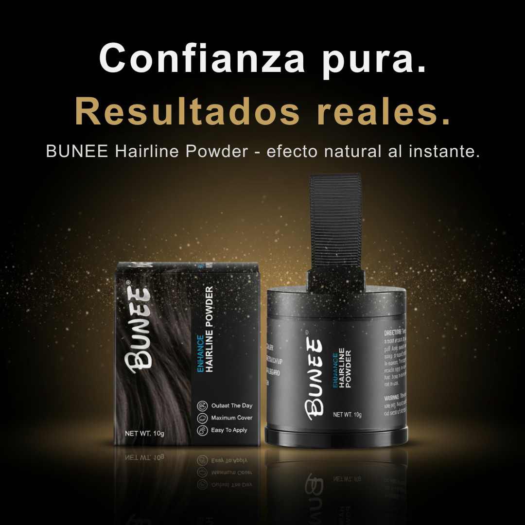 ⭐️ MEGA PROMO ⭐️ BUNEE FIBRA CAPILAR: Cobertura Instantánea para Canas, Entradas, Cejas, Barba y Zonas Claras