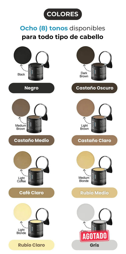 ⭐️ MEGA PROMO ⭐️ BUNEE FIBRA CAPILAR: Cobertura Instantánea para Canas, Entradas, Cejas, Barba y Zonas Claras