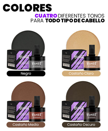 ⭐️ MEGA PROMO ⭐️ BUNEE FIBRA CAPILAR: Cobertura Instantánea para Canas, Entradas, Cejas, Barba y Zonas Claras